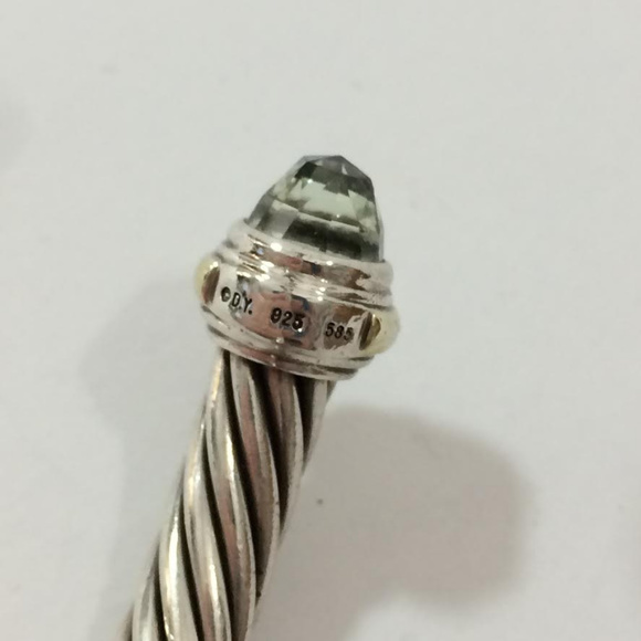 David Yurmam Prasiolite 925 & 585 7mm Bracelet med - Picture 3 of 8